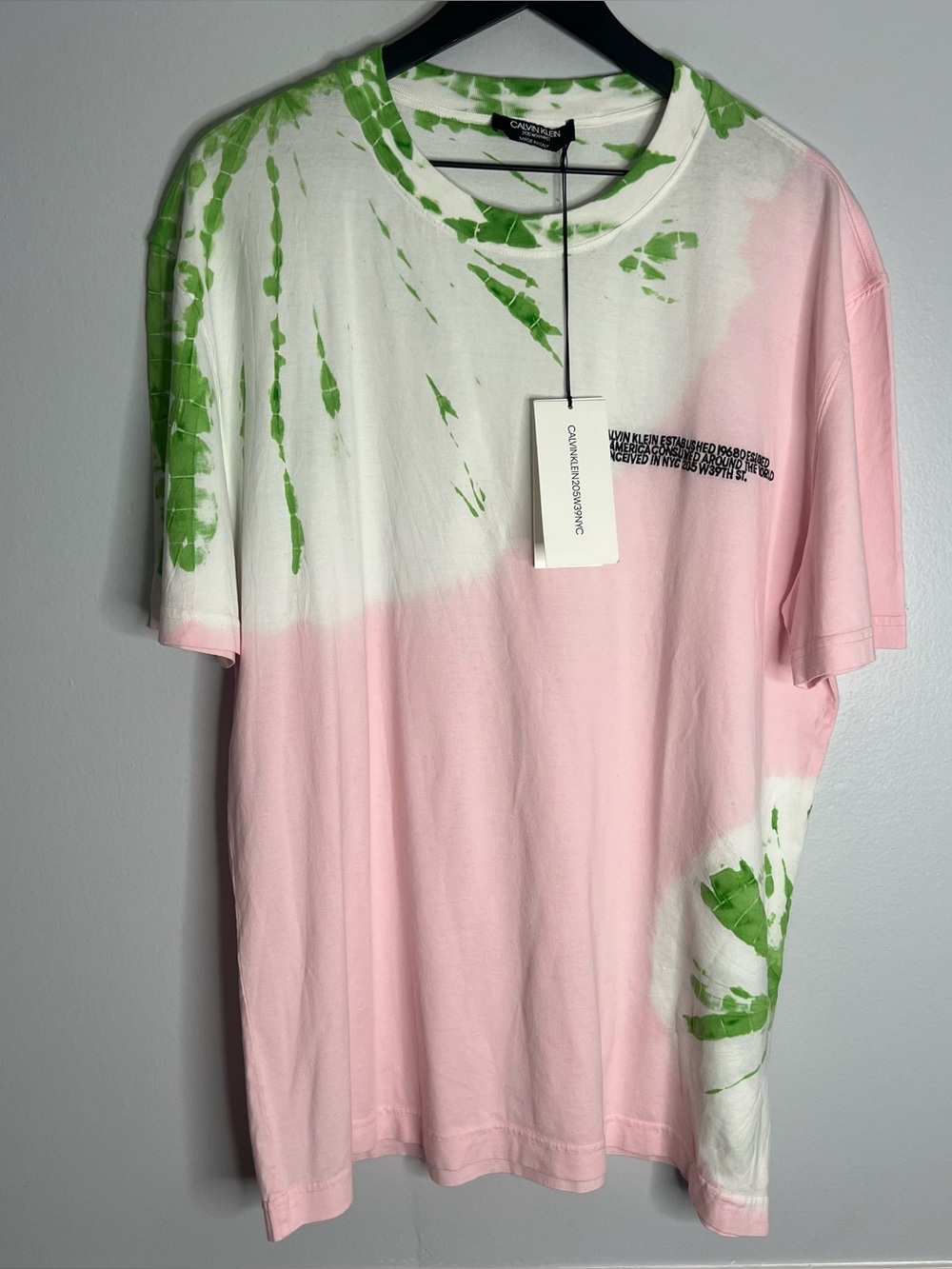 Calvin Klein 205W39NYC x Raf Simons SS19 Tie-Dye T Shirt Mens Medium NWT